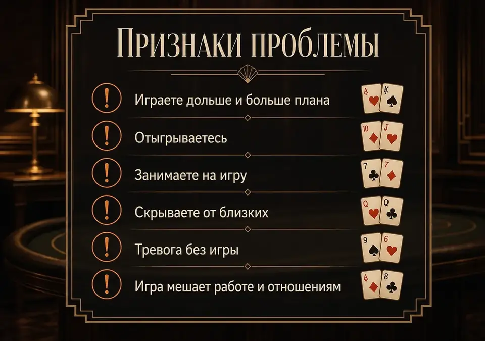 Инфографика: тревожные сигналы, по которым видна проблема с игрой