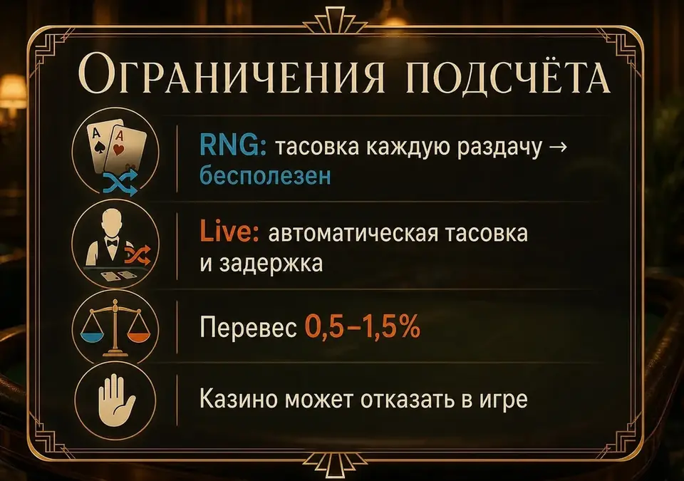Схематично о том, что мешает подсчёту карт работать в реальной игре